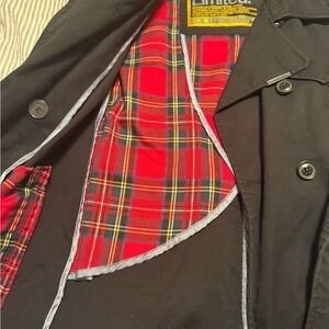 Superdry black trench coat